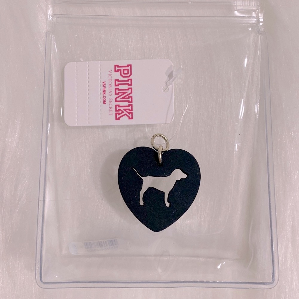 Victoria’s Secret Pink Heart Dog Charm NWT Excellent Condition